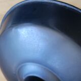 Pair of suspensions industrial lamp workshop lampshade in black enamelled metal