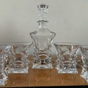 Vintage Bohemian crystal whisky set