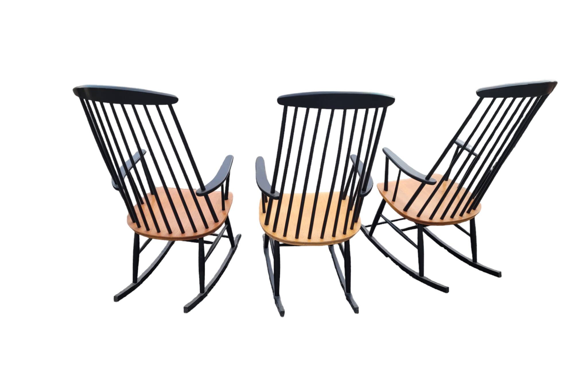 3 vintage rocking chairs from the 70s