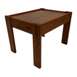 Vintage set of 3 side tables nesting pine wood 60s