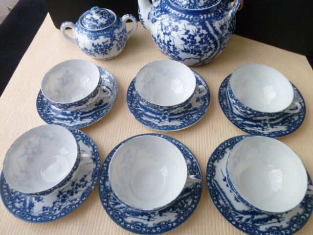 Japan porcelain tea set 6 people