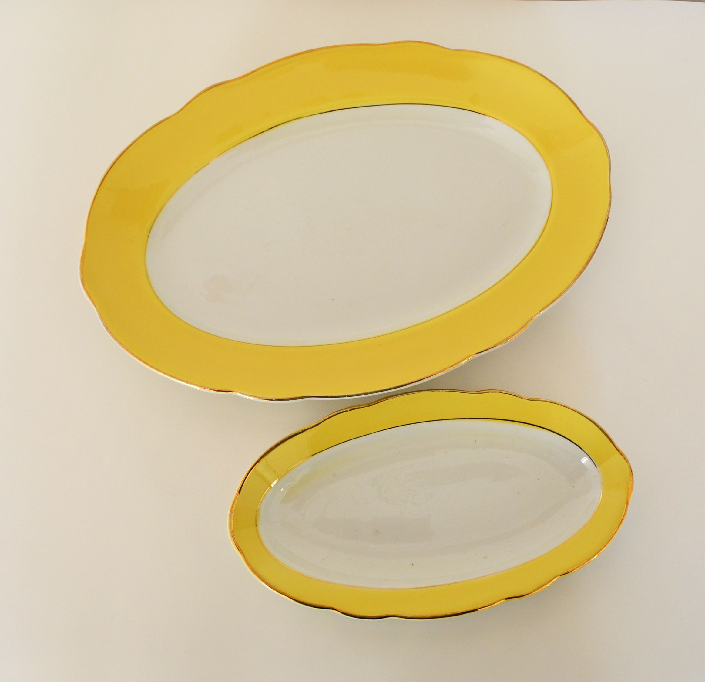 Duo of dishes Lunéville daffodil model