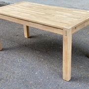 Large extendable Scandinavian dining table in stripped solid oak 160-240.