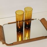 Art Deco wooden mirror top, 1940.