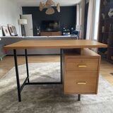 Renovated vintage desk with 2 drawers