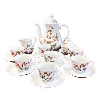 Coffee set tea porcelain floral décor wunsiedel bavaria vintage