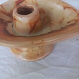 Vintage candle holder in the shape of a stylized Aladdin lamp