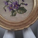 Pair of miniature gold round frames