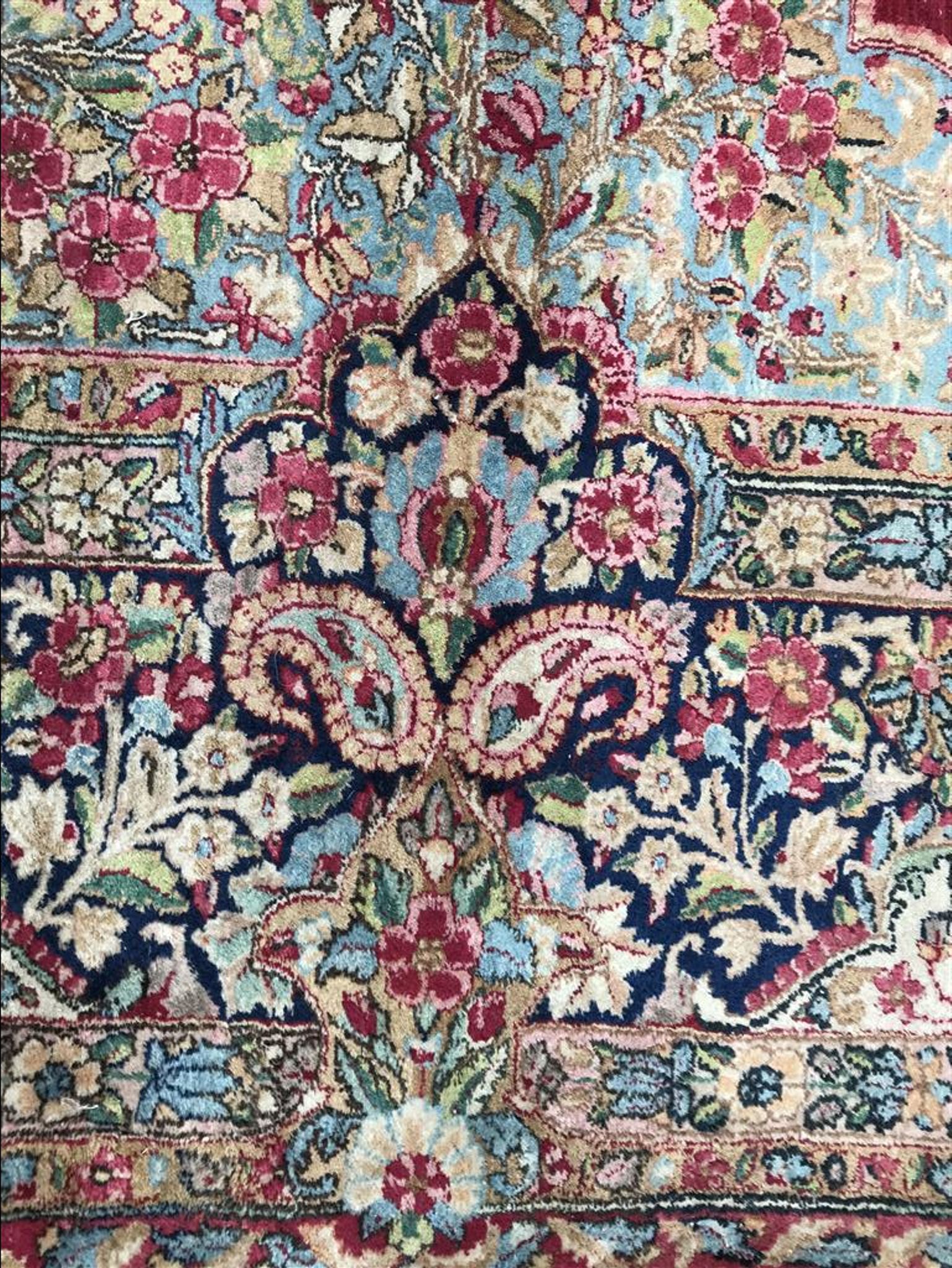 Persian Kerman rug handmade 273 x 353 cm