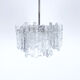 Lustre en verre de glace par J. T. Kalmar pour Kalmar Franken KG, années 1960