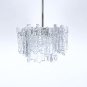 Ice Glass Chandelier by J. T. Kalmar for Kalmar Franken KG, 1960s