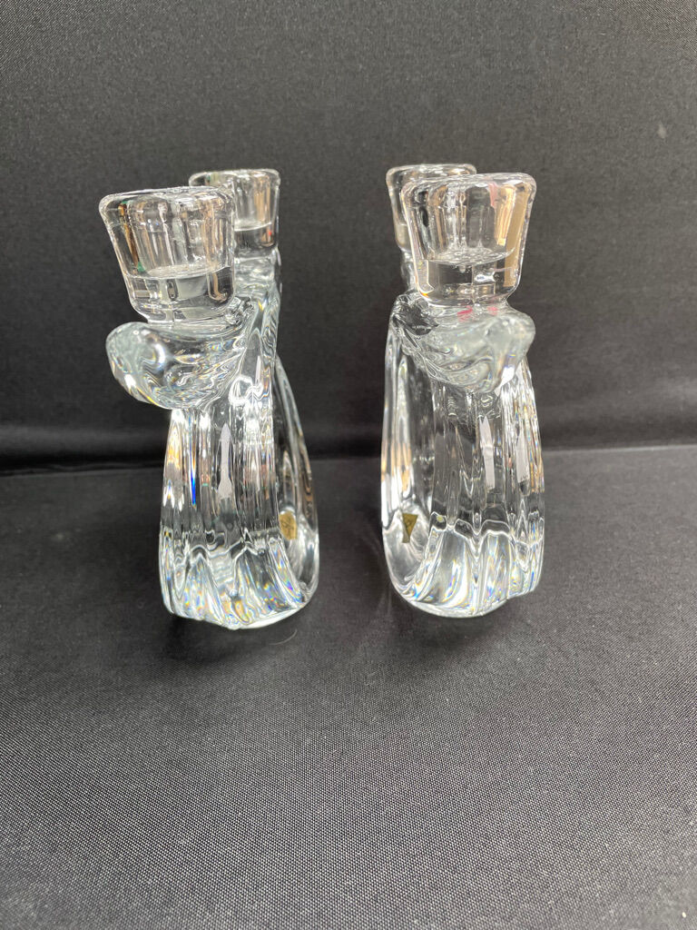 Vannes le Châtel - Candle holders with 2 lights (2) - Cristal