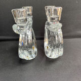 Vannes le Châtel - Candle holders with 2 lights (2) - Cristal