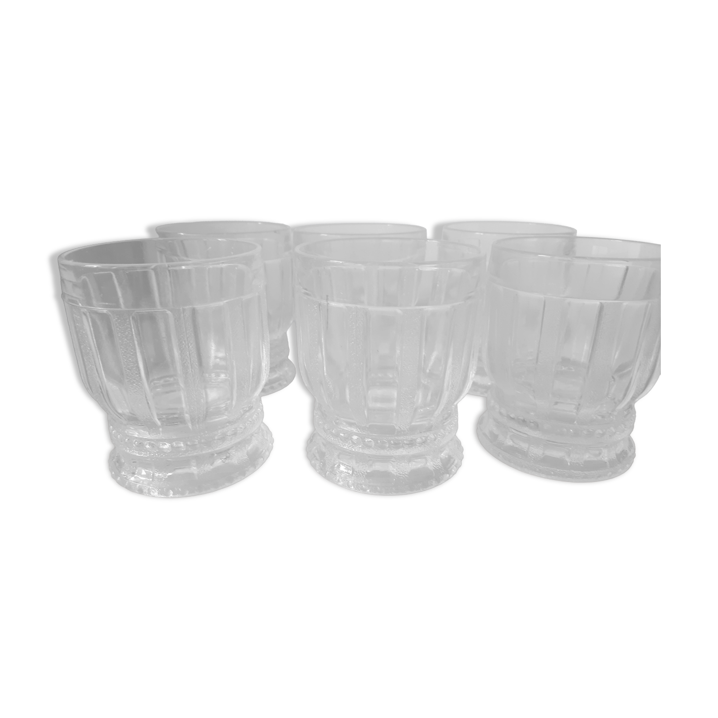 6 Bohemia glass whisky tumblers