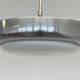 Big chrome milk glass Bauhaus pendant / lamp - 1930s