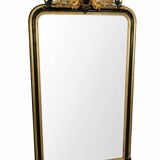 Napoleon III mirror from the 19th century with gold leaf, 190cm H