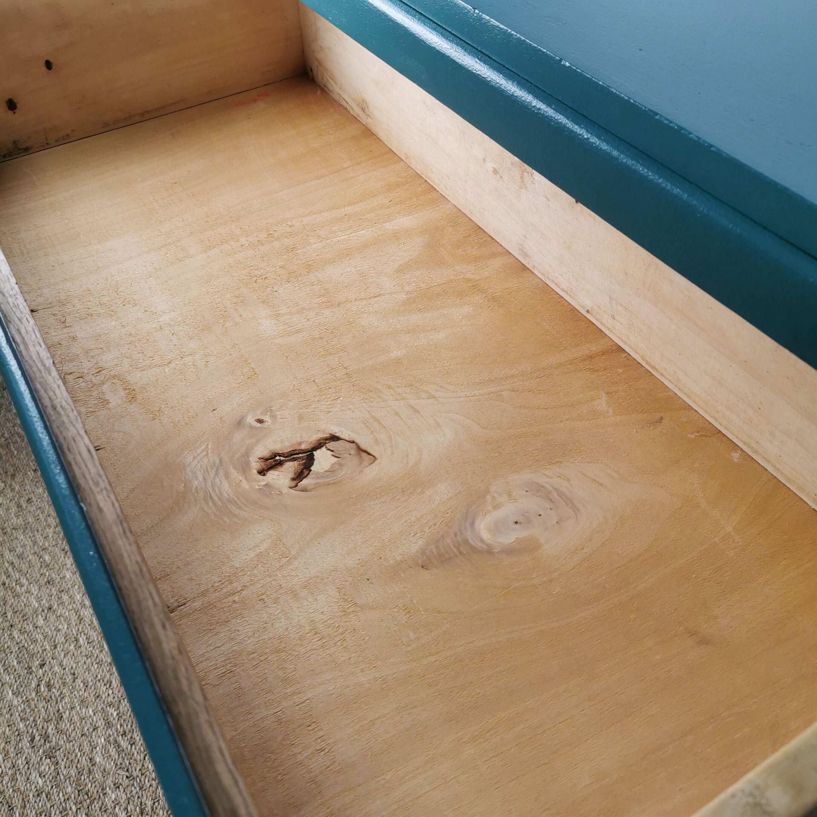 Art deco chest of drawers with mustache feet