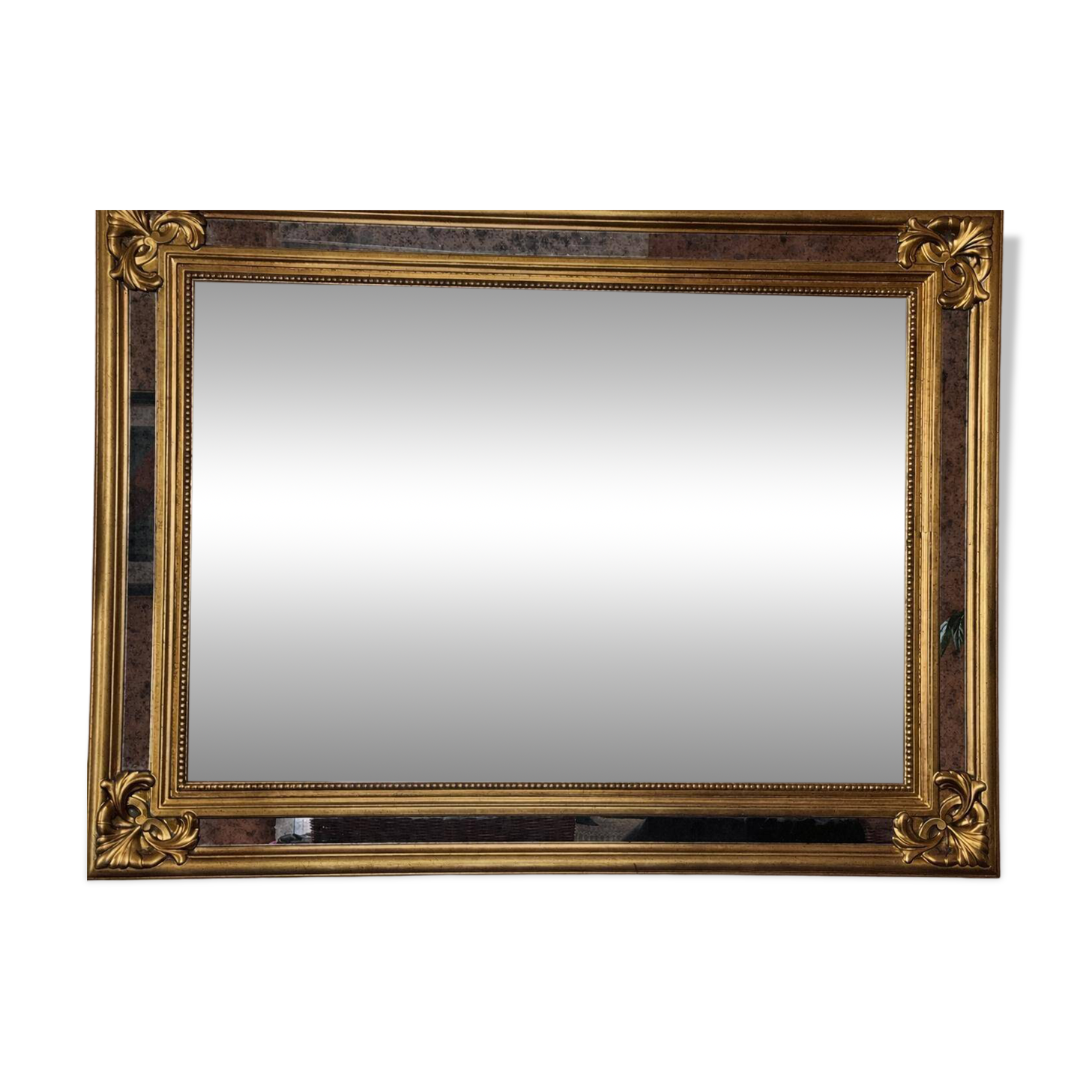 Exceptional large mirror with parcloses by Deknudt – Hollywood Regency style (198