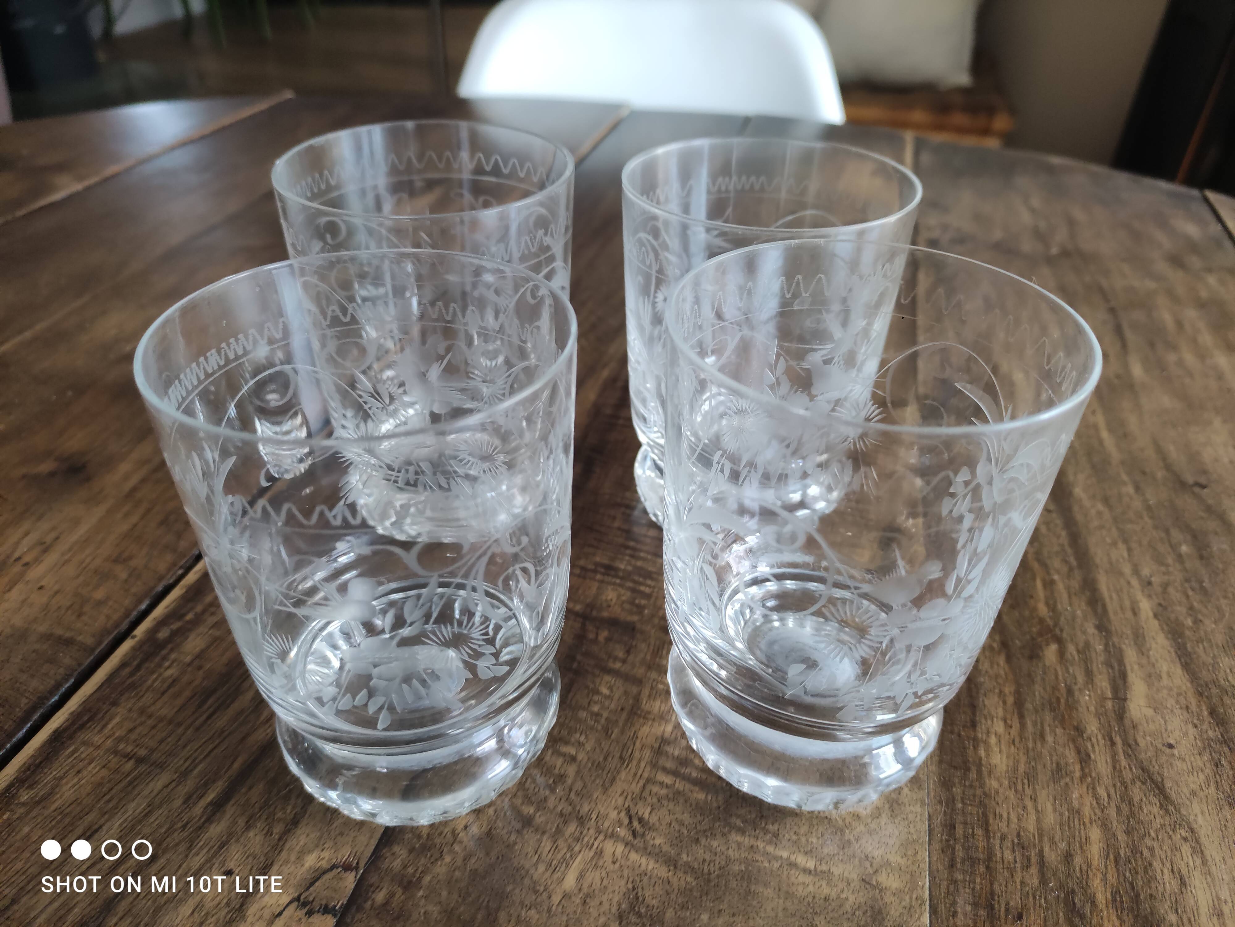 Lot de 4 verres à eau en cristal modèle Concord de la Cristallerie Theresienthal
