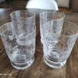 Set of 4 crystal water glasses, Concord model, from Cristallerie Theresienthal