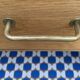 Chiffonnier pieds compas bois brut 1950