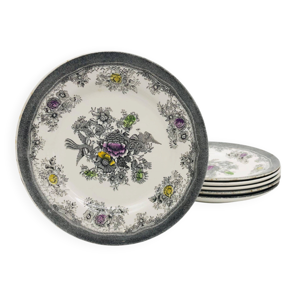 6 assiettes plates. Egersund. Norvège.