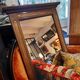 Mirror, wood, molding, 30s 40s, natural wood, gold