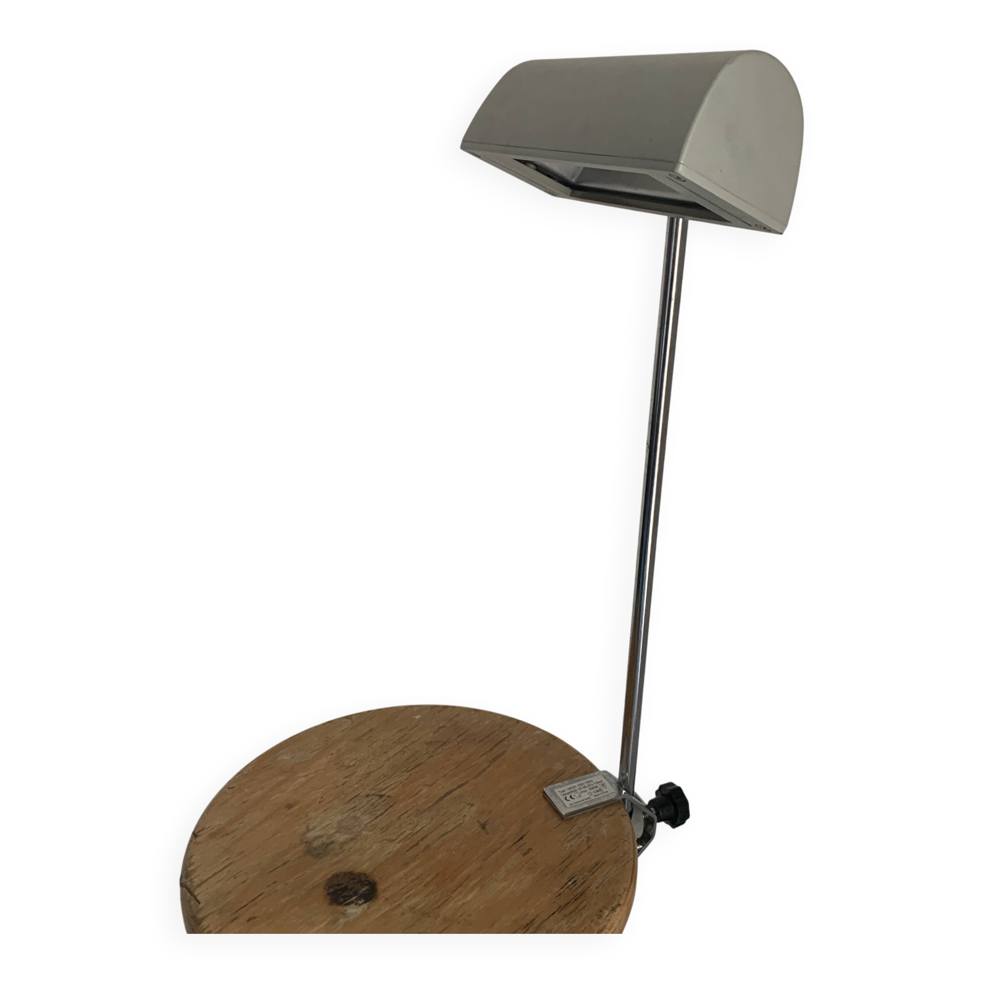 Vintage 1980 medical lamp in grey cement and chrome - 50 cm