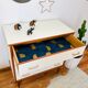 White and wooden chest of drawers