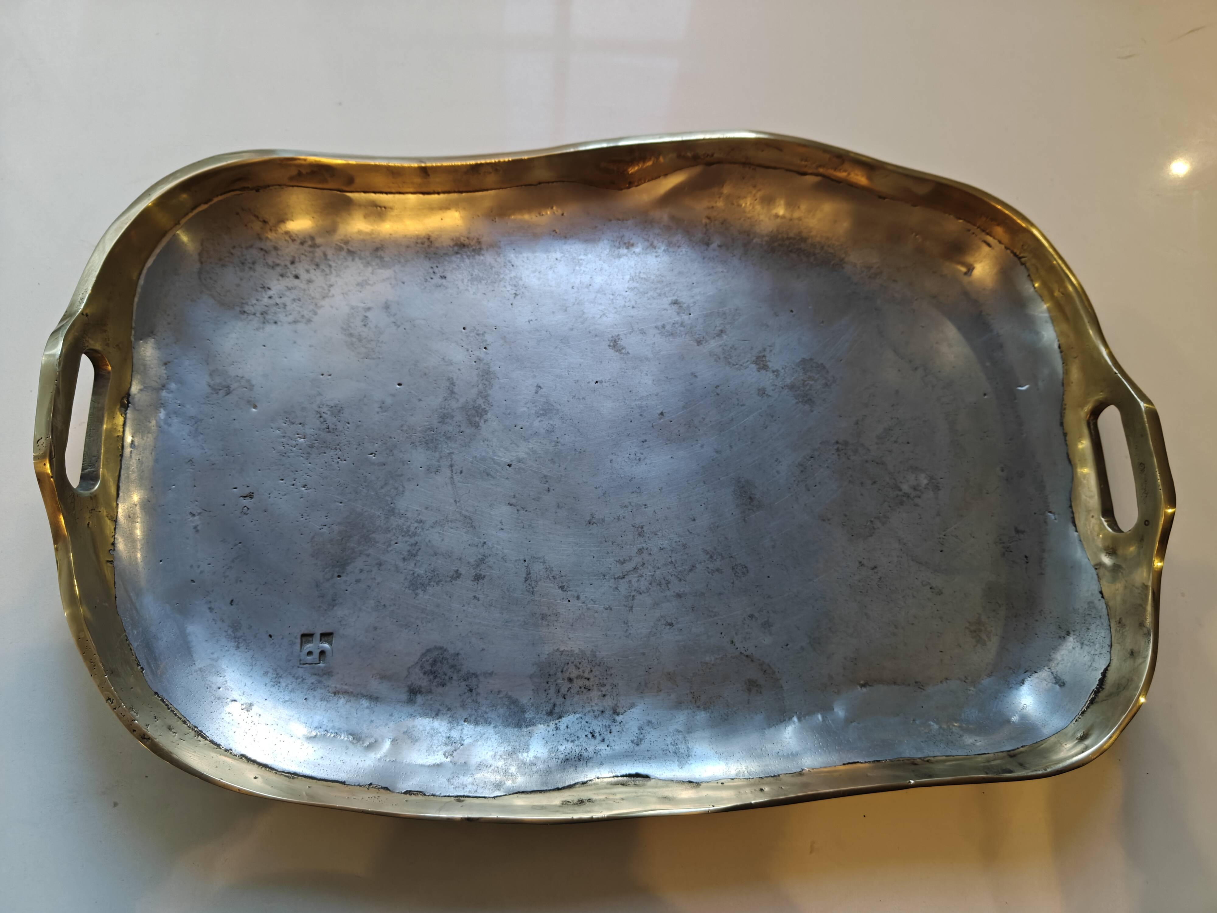 Brutalist plateau sculpture by David Marshall.