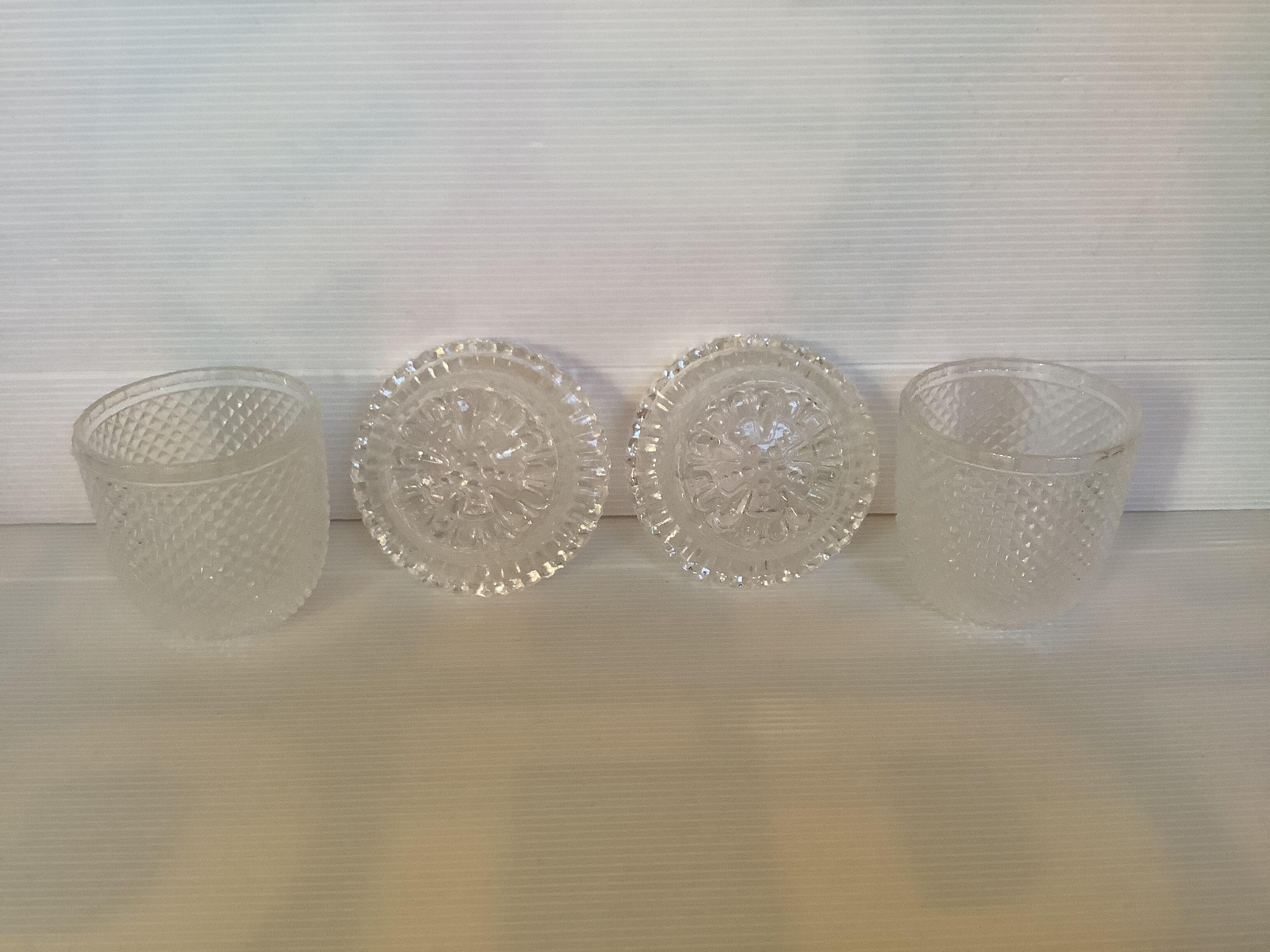 Pair of diamond glass photophores
