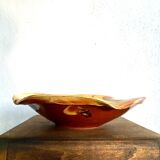 Dish on foot, glazed Provençal ceramic