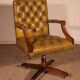 Office Chair Known as Swivel Executive Chair in Mahogany and Leather