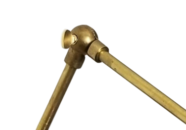 Wall light mounted italian arm articulable black