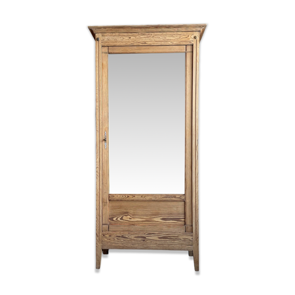 Armoire à glace ancienne en pitchpin (rénovée)