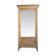 Antique mirrored wardrobe in pitch pine (renovated)