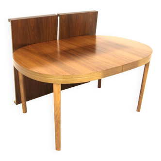 Scandinavian walnut dining table, Skaraborgs Möbelindustri, Sweden, 1960