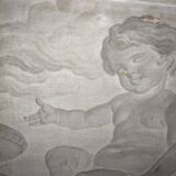 Old oil painting on canvas putti cherubs
