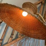 Rattan floor lamp