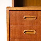Scandinavian bookcase with drawers and shelves