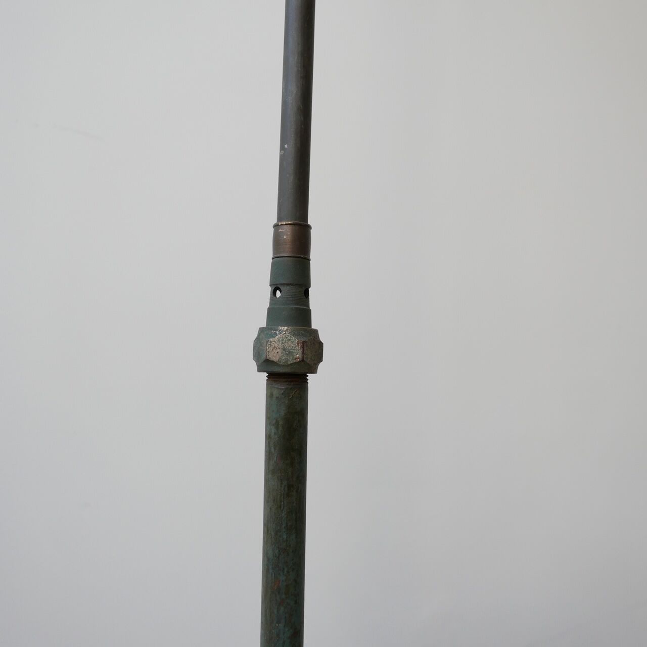 Antique Dutch Uplighter Glass Shade Floor Lamps (2)