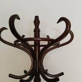 Parrot coat rack, Thonet style, Baumann, turned wood, 1950s