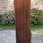 Vintage Scandinavian secretary in rosewood with drawers featuring fin-style handles.