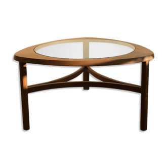 Teak coffee coffee table and 1960s Nathan Glass Edition