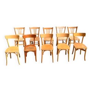 Ensemble de 10 chaises - bistrot