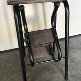 Stool metal and wood vintage