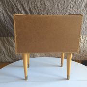 French vintage bedside in varnished blond wood 60