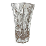 Vintage hexagonal cut crystal vase from Arques.