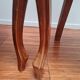 Pair of wooden chairs with velvet seats