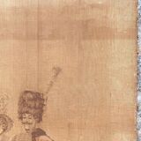 Pair of nineteenth century tapestries featuring a hussar and an elegant